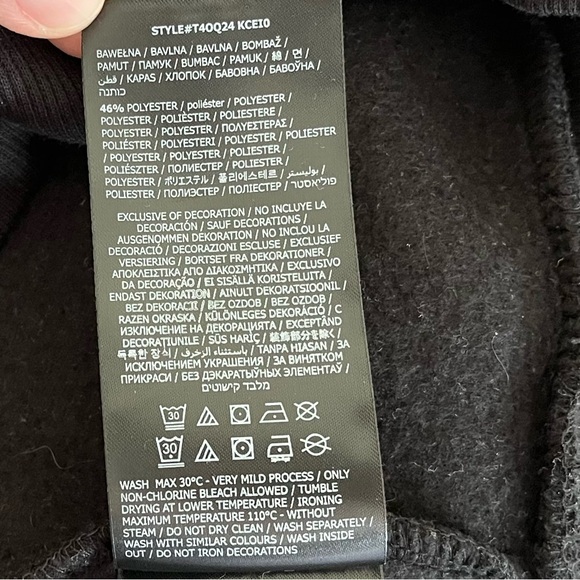 GUESS Men's Black and Cream Crewneck‎ Sweatshirt with Logo Size Medium - Picture 6 of 8